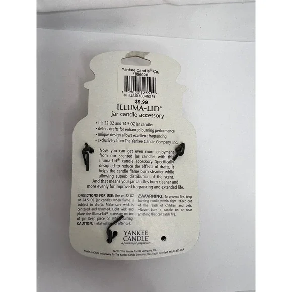 Yankee Candle Illuma-Lid Jar Accessory Copper Metal Topper w acorns & leaves New - Picture 4 of 4